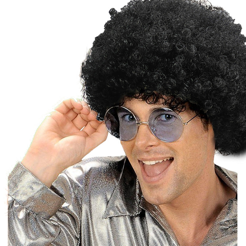 Bright Color Short Curly Puff Wig