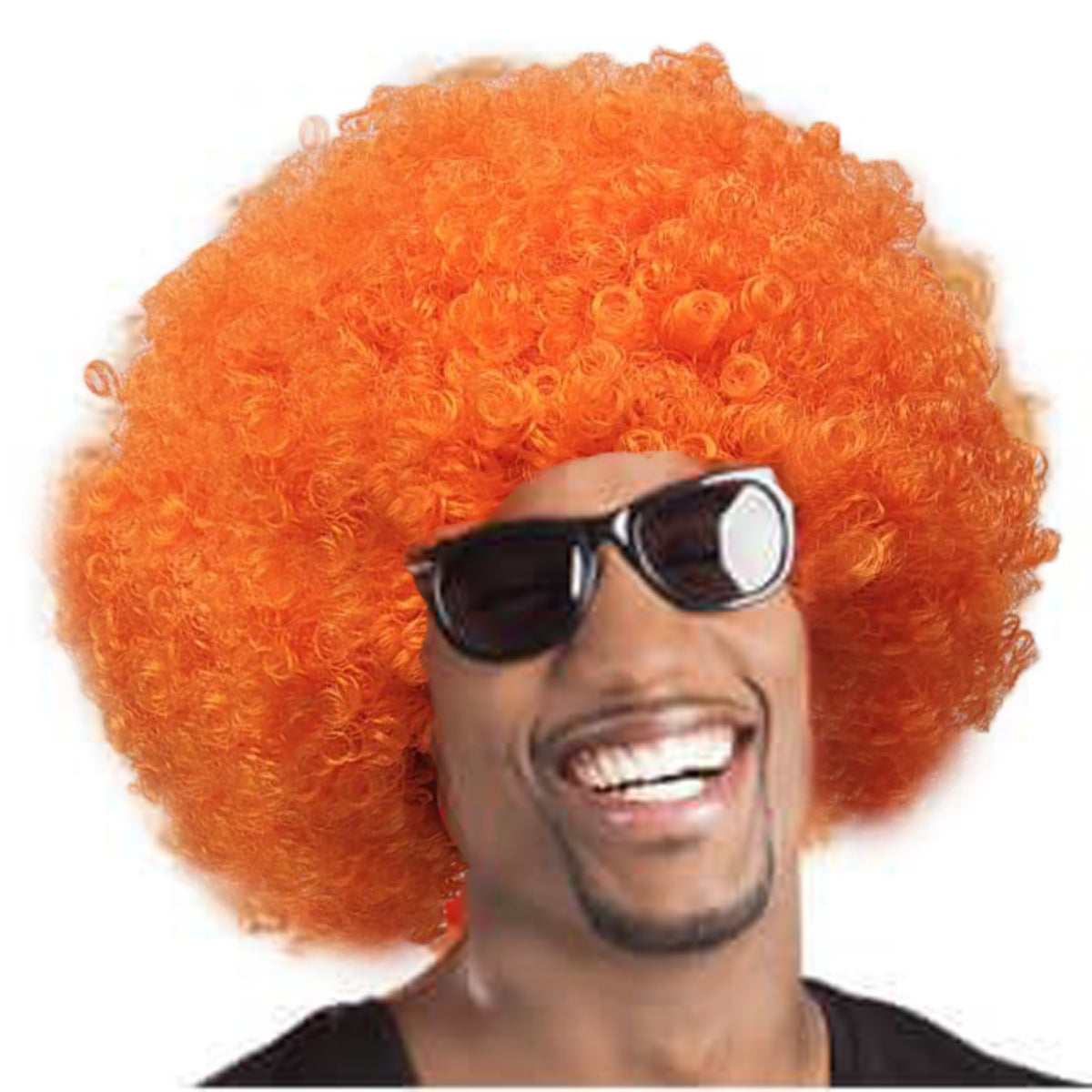 Bright Color Short Curly Puff Wig