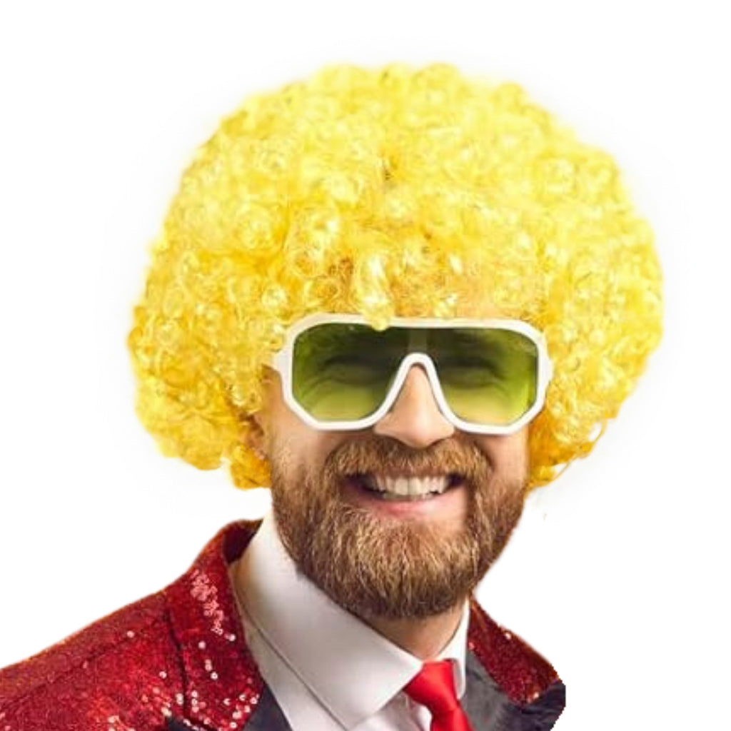 Bright Color Short Curly Puff Wig