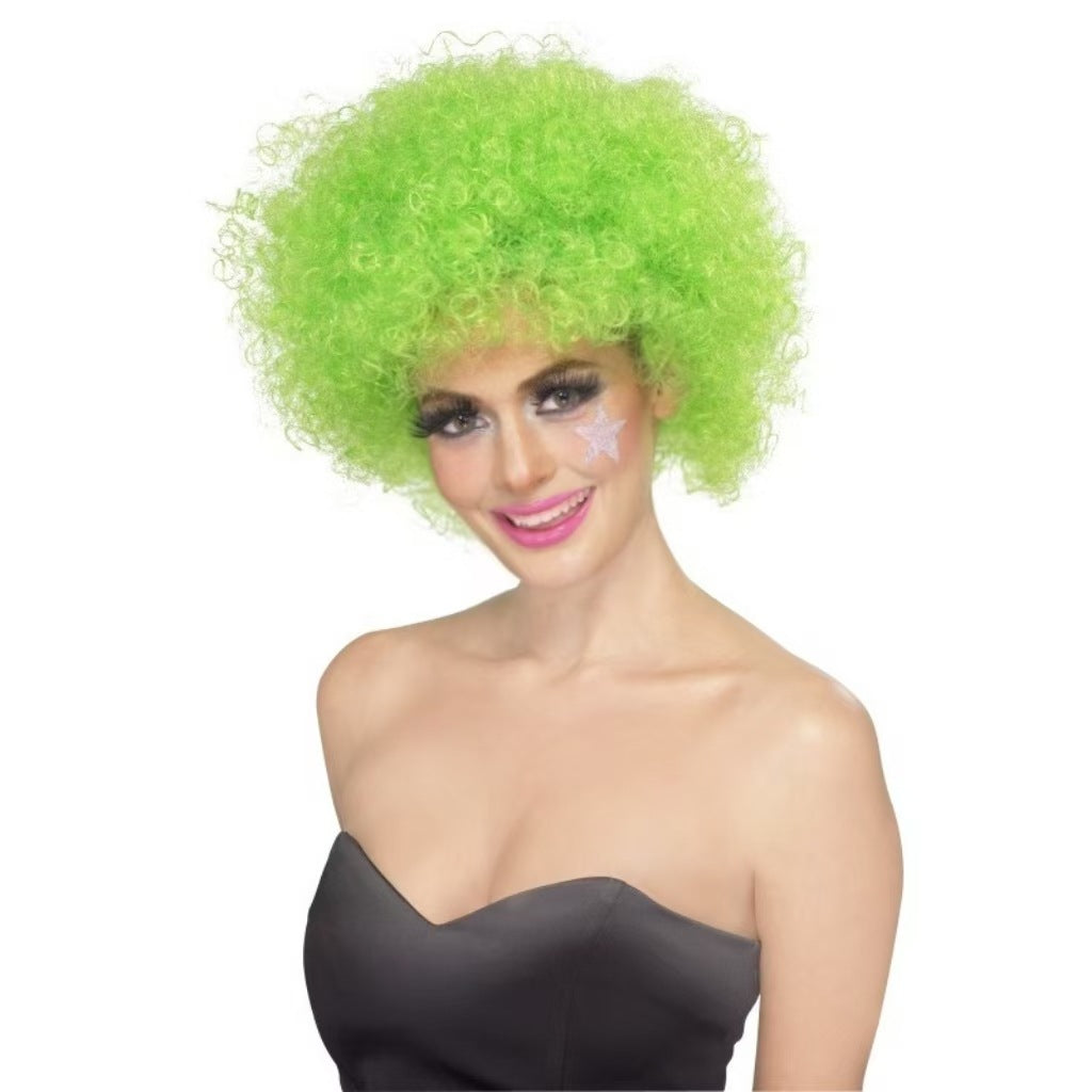 Bright Color Short Curly Puff Wig