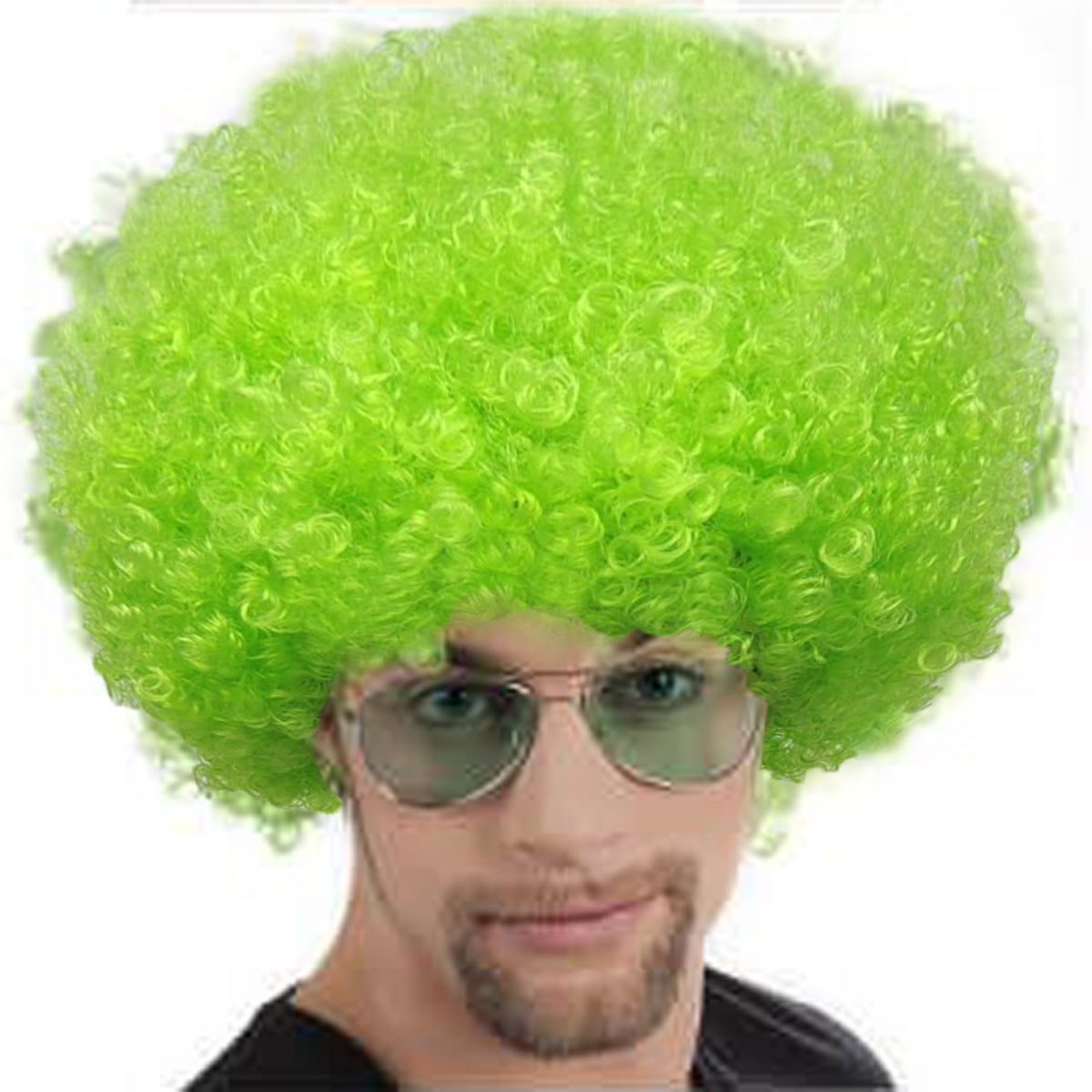 Bright Color Short Curly Puff Wig