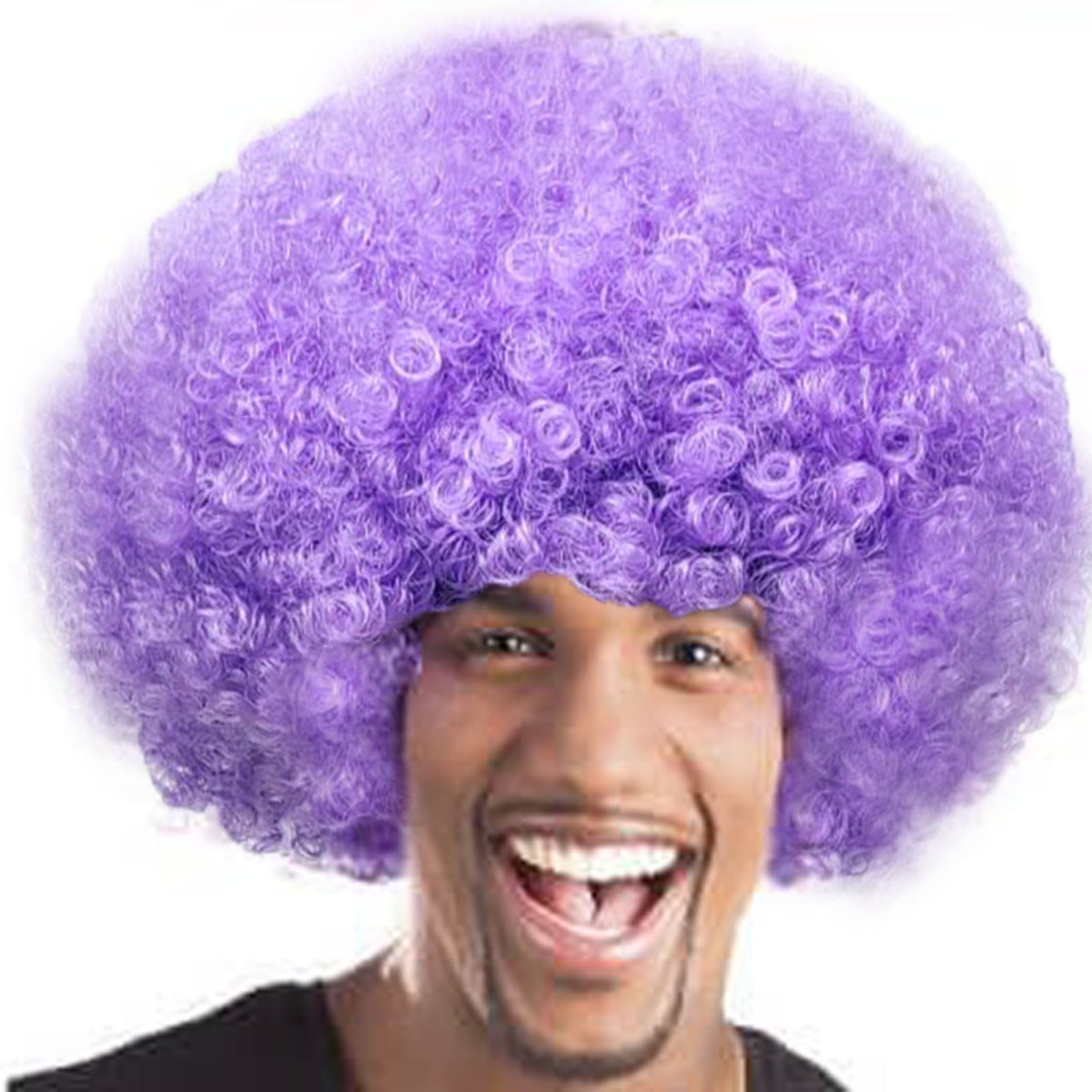 Bright Color Short Curly Puff Wig