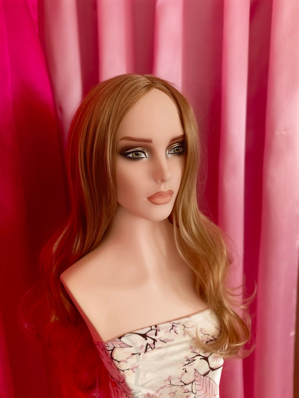 Flaxen Lace Front Synthetic Wig for Women, Middle Part Big Wave Curly